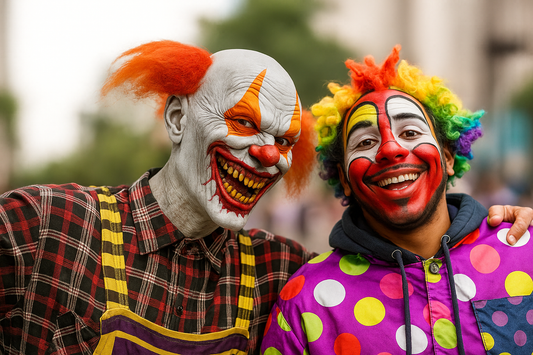 Halloween Mask PVC Halloween Festival Party Clown Pattern Mask: A Sinister to Smiling Halloween