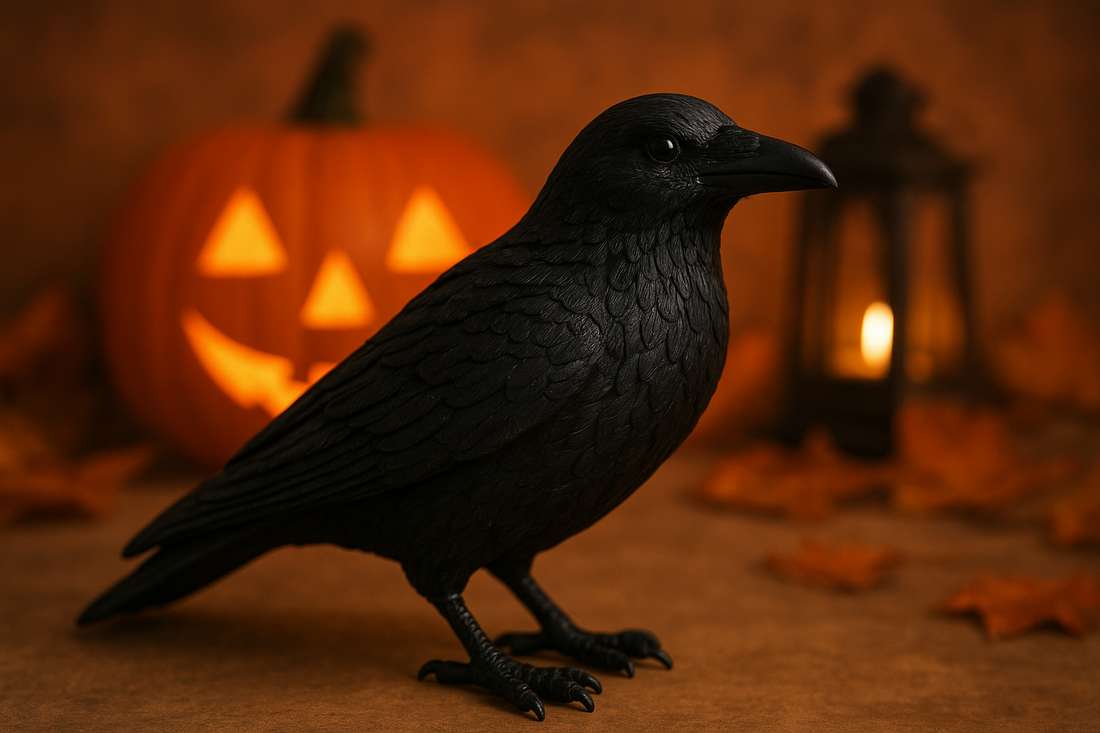 Shadows of the Night: The Spooky Chicness of Halloween Decoration Crow Ornaments Simulation Crow