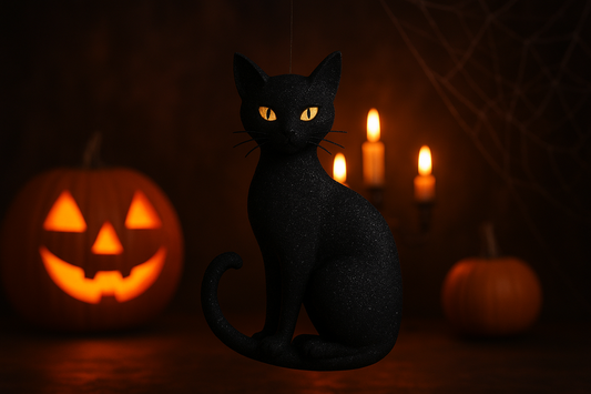 The Enchanting Allure of the Black Cat: Halloween Decoration Ornaments for Bars, Dance Parties, and Malls