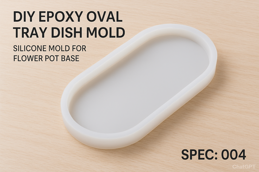 Creative Crafting with DIY Epoxy Oval Tray Dish Mold Silicone Mold for Flower Pot Base, Spec: 004