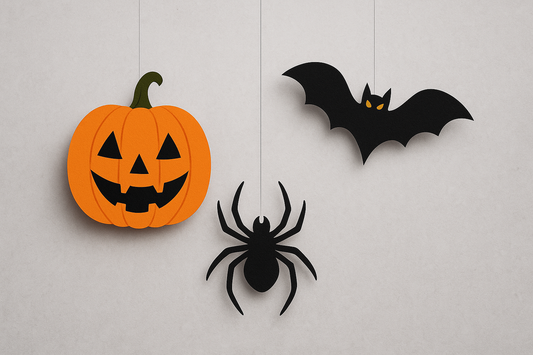 3 PCS / Set Creative Funny Halloween Pumpkin Bats Spider Pendant Paper Decoration and Props Horror – A Perfect Blend of Fun and Fright for Spooky Celebrations
