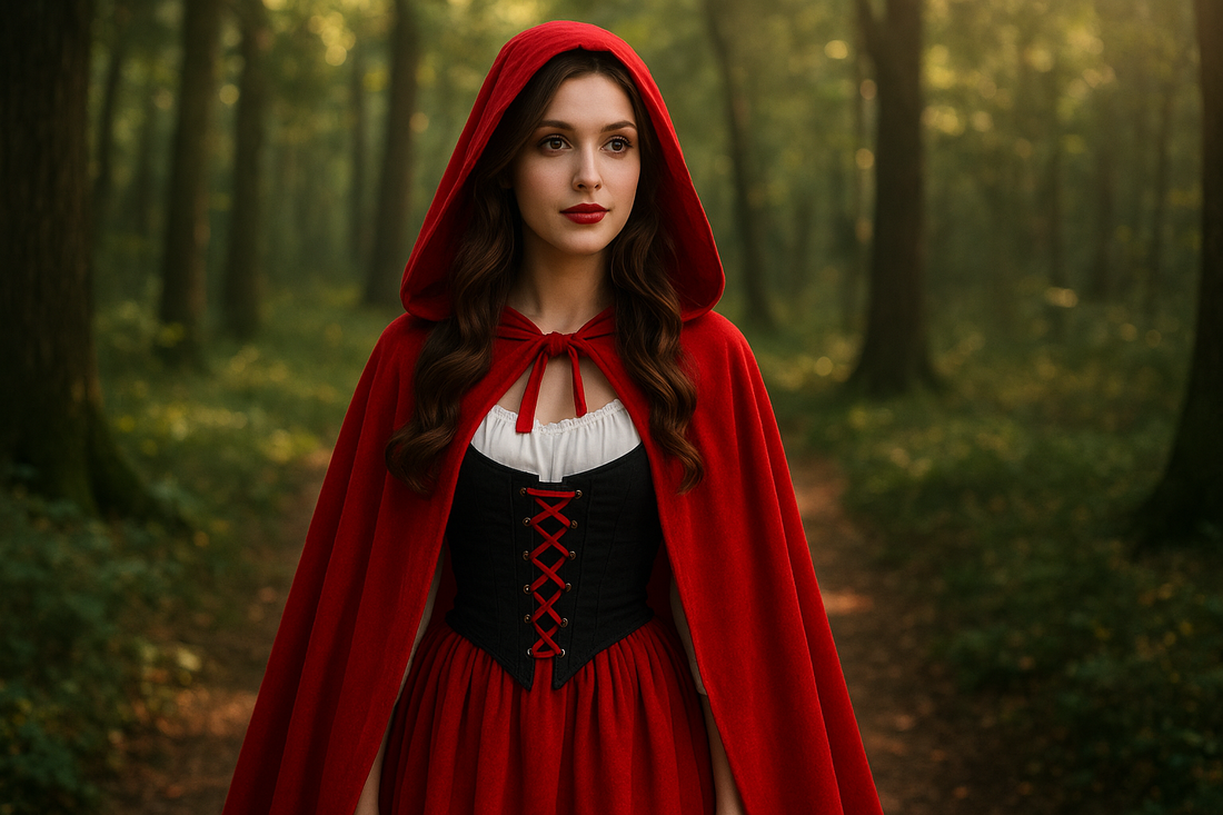 Fairytale Reimagined: Little Red Riding Hood Costume for Adults Cosplay (Color: Red, Size: S)