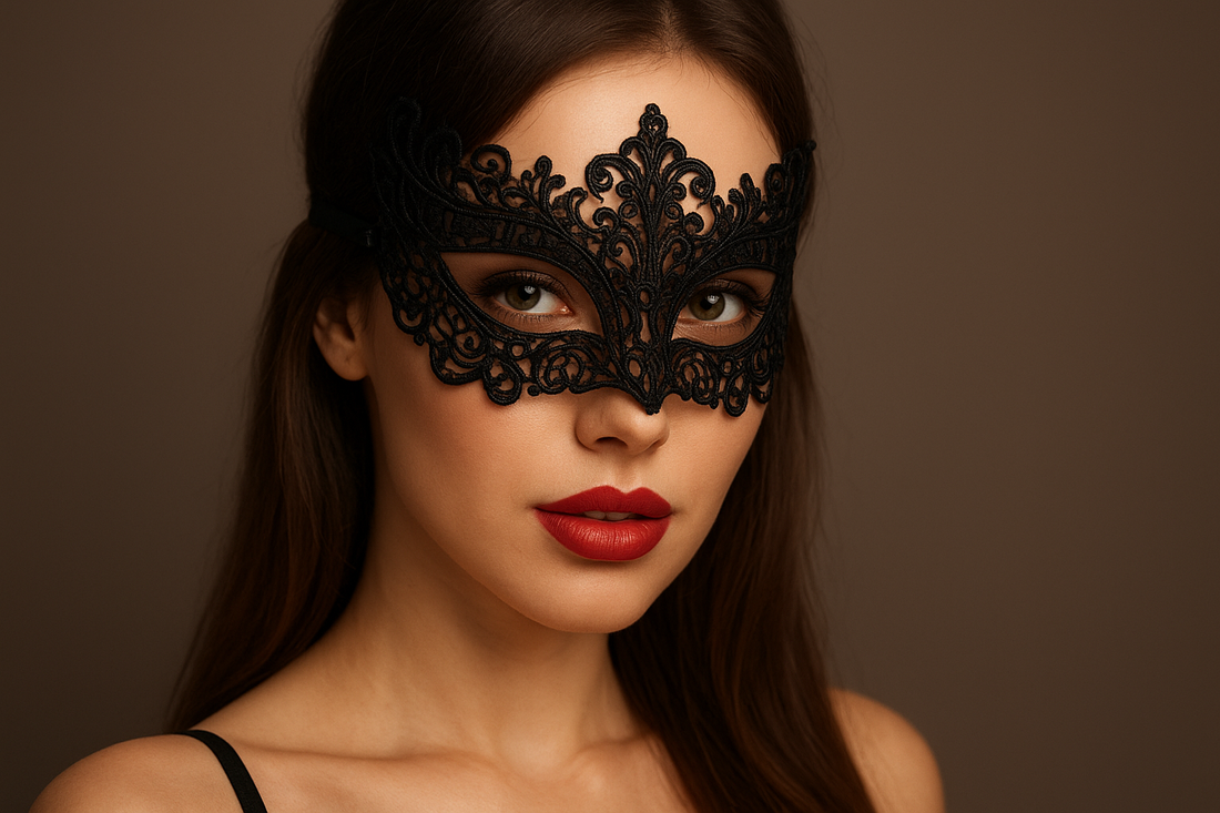 Veiled Temptation: The Timeless Allure of the Sexy Girl Eye Mask Lace Venetian Masquerade Ball Party Fancy Mask (Black)
