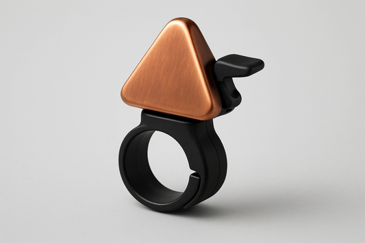 Premium Robust Triangle Copper Bell Features Crisp Deafen Sound, Strong and Long-lasting, Adds Safety for a Confident Cycling Ride
