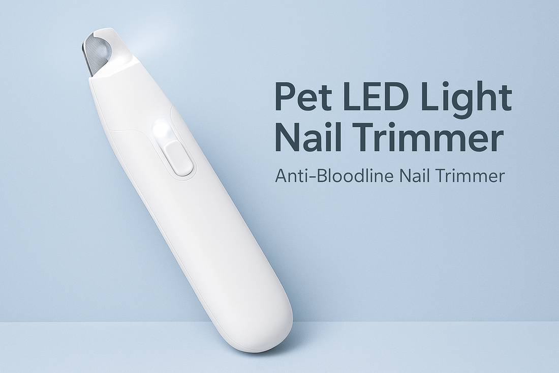 Pet LED Light Nail Tie Anti-Bloodline Nail Trimmer in White-The safe, precise, and stress-free grooming tool for cats and dogs