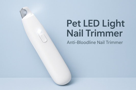 Pet LED Light Nail Tie Anti-Bloodline Nail Trimmer in White-The safe, precise, and stress-free grooming tool for cats and dogs