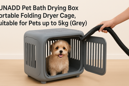 FUNADD Pet Bath Drying Box (Grey): A Portable, Foldable, and Stress-Free Grooming Solution for Small Pets