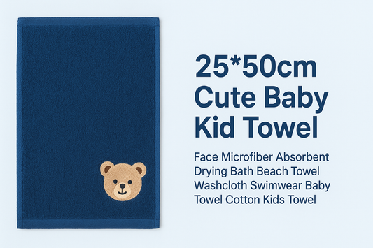 Dark Blue Baby Towel: Soft, Absorbent, and Perfect for Kids’ Daily Comfort