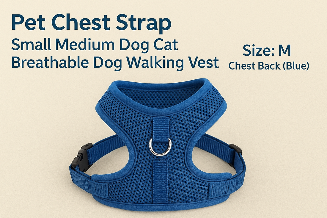An Ultra Durable and Comfortably Soft Breathable Chest Strap Vest Harness for All-Day Walking and Outdoor Activities for Small to Medium-Breed Dogs and Cats