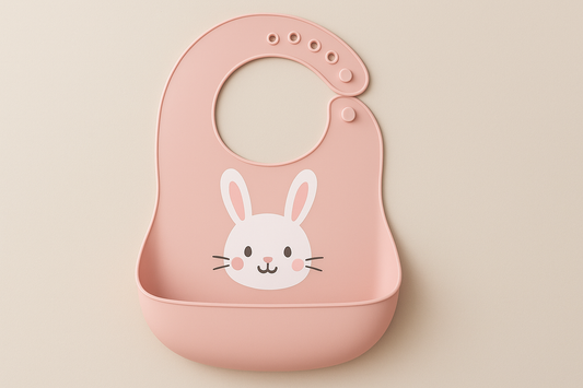 Baby Oil Spray Waterproof Silicone Bib Ultra-thin Saliva Towel (Rabbit BATT2): The Perfect Blend of Protection, Comfort, and Style