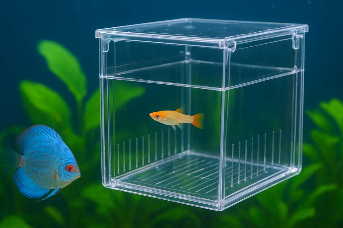 Large Aquarium Incubator Fish Isolation Breeding Box. Protective Net Box for Reproductive Female, to Separate Smallest, and the Tropical Fish Fry Protection