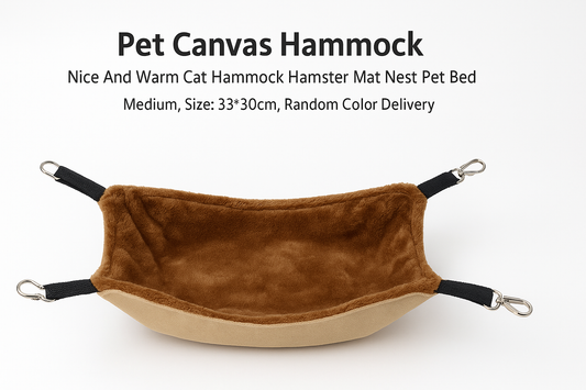 Pet Canvas Hammock – Cozy, Durable, and Versatile Bed for Cats, Hamsters & Small Pets