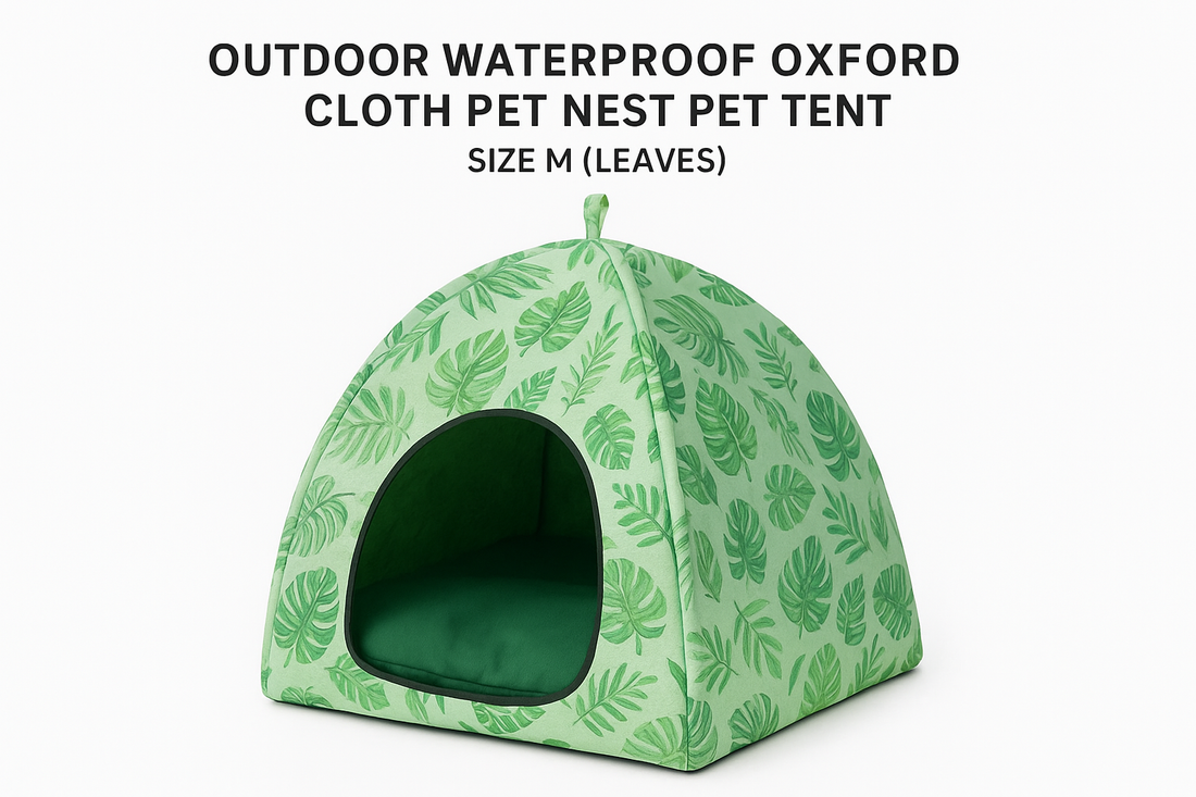 Outdoor Waterproof Oxford Cloth Pet Nest Tent (Leaves) – A Cozy, Durable, and Portable Haven for Pets
