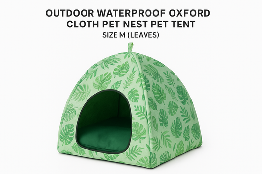 Outdoor Waterproof Oxford Cloth Pet Nest Tent (Leaves) – A Cozy, Durable, and Portable Haven for Pets