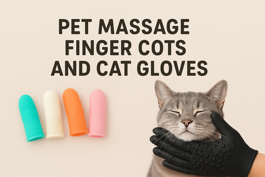 Gentle Grooming and Relaxation with Pet Massage Finger Cots and Cat Gloves for Comfortable, Healthy, and Happy Pets