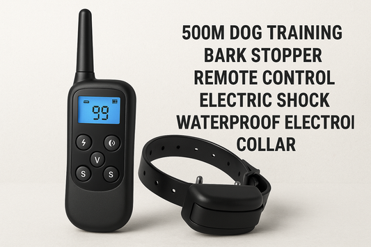 Train Smarter, Not Harder: The 500m Remote Control Dog Training Bark Stopper Waterproof Electric Shock Collar for Effective & Safe Behavior Correction