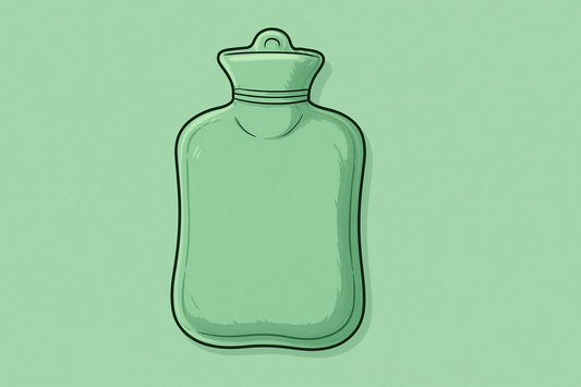 Cozy Comfort with Safety: Cartoon Velvet Cover Explosion-Proof PVC Hot Water Bag (1000ML Light Green)