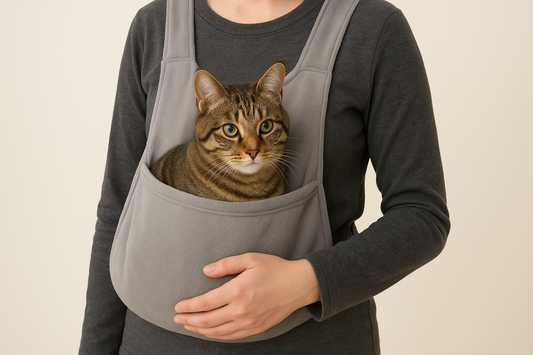 The Cat Hug Apron Fleece Carrier Bag (Gray): A Cozy, Hands-Free Way to Bond with Your Feline Friend
