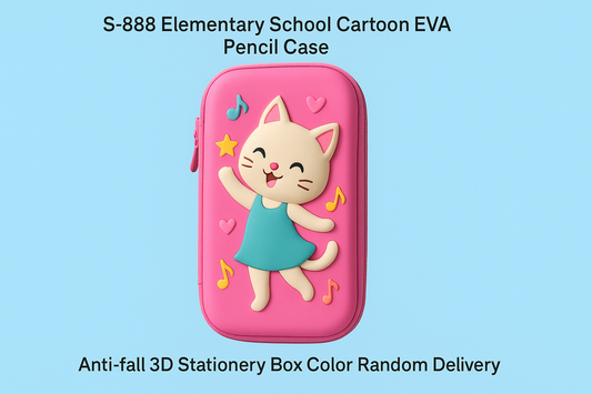 S-888 Dancing Kitten EVA Pencil Case: Durable, Fun, and Perfect for Elementary School Kids