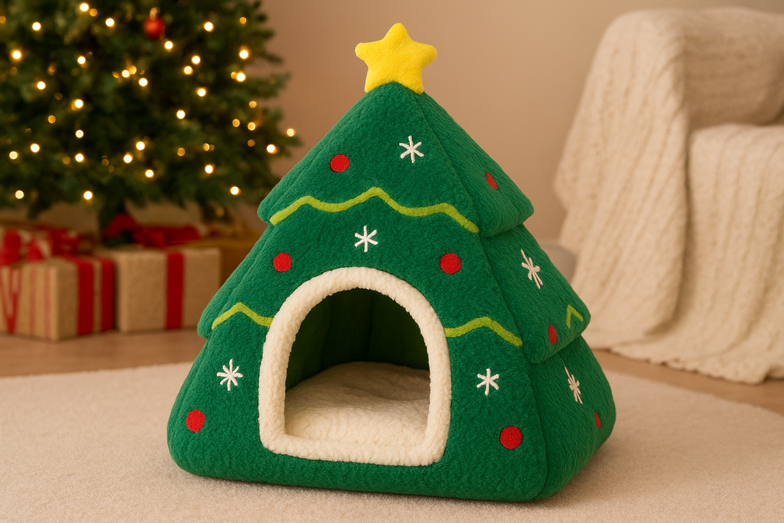Christmas Tree Pet House: A Warm and Festive Winter Haven for Small Pets