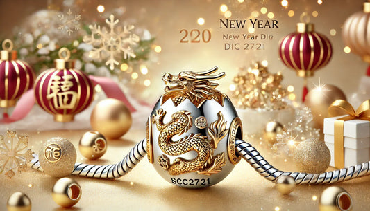 Celebrate New Beginnings: The Elegance and Symbolism of the S925 Sterling Silver Gold-Plated Dragon Egg Bead