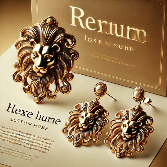 Roaring Elegance: Embrace Bold Style with Baroque Retro Lion Head Earrings