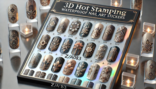 Elevate Your Nail Game: The Magic of 10 PCS 3D Hot Stamping Waterproof Nail Art Stickers (Z/A083)