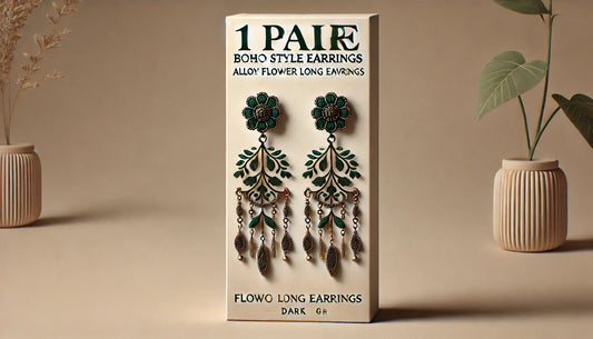 Embrace Elegance: The Allure of Dark Green Boho Style Flower Earrings