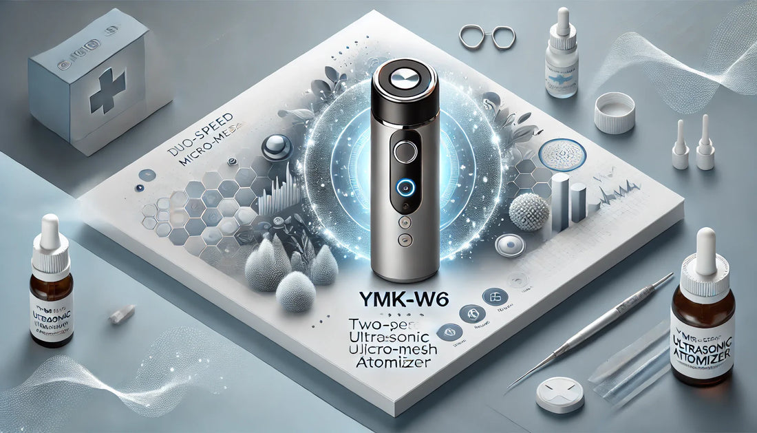 YMK-W6 Children Adult Ultrasonic Portable Micro-Mesh Atomizer Household Handheld Two-Speed Adjustable Compression Atomizer(Gray)