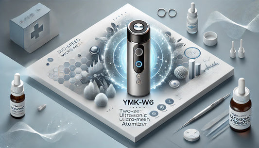 YMK-W6 Children Adult Ultrasonic Portable Micro-Mesh Atomizer Household Handheld Two-Speed Adjustable Compression Atomizer(Gray)