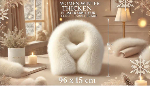 The Ultimate Winter Accessory: Women’s Winter Thicken Plush Faux Rabbit Fur Scarf