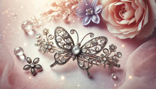 Timeless Elegance: The Allure of the Women Vintage Crystal Rhinestone Flower Hair Pin