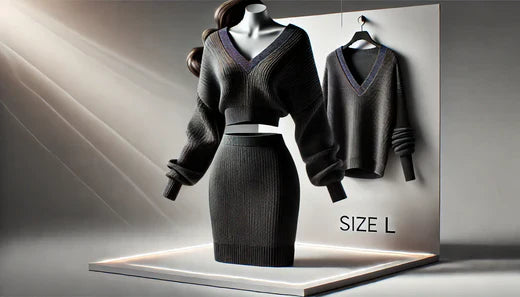 Effortless Elegance: The Women V-Neck Sweater and Half-Body Skirt Two-Piece Knitting Suit