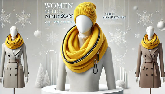 Brighten Your Winter: The Stylish and Functional Yellow Infinity Scarf with Zipper Pocket