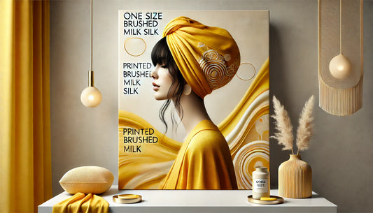 Chic and Cozy: The Women’s Printed Brushed Milk Silk Turban Hat in Yellow