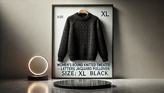 The Perfect Blend of Style and Comfort: Women’s Letters Jacquard Knitted Pullover Sweater