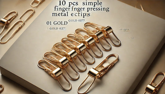 Stylish & Comfortable: The 10 PCS Simple Finger Pressing Metal Ear Clip (01 Gold 0377) You Need in Your Collection!