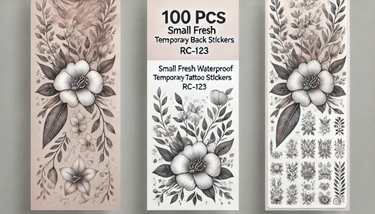 Express Yourself: The Ultimate Guide to 100 PCS Small Fresh Waterproof Temporary Back Tattoo Stickers (RC-123)