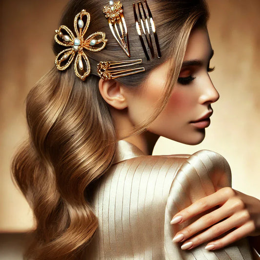 Elevate Your Hairstyle: The Elegance of Gold Metal Pin Hair Clips