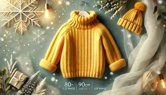 Cozy and Stylish: The Perfect Yellow Winter Turtleneck Sweater for Kids