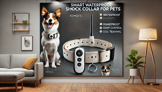 High-Technology Smart Shock Collar for Dogs (2) with Control Remote Adjustable Training Modes (White)