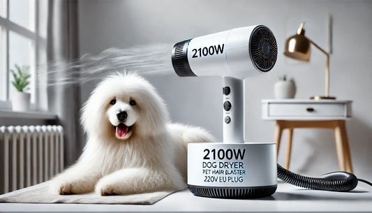 015 dog dryer stepless speed hair blaster suction vac - Pure white - 220V EU plug