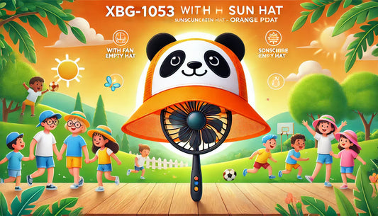 The Ultimate Kids’ Sun Hat: Stay Cool and Stylish with the XBG-1053 Orange Panda Hat!