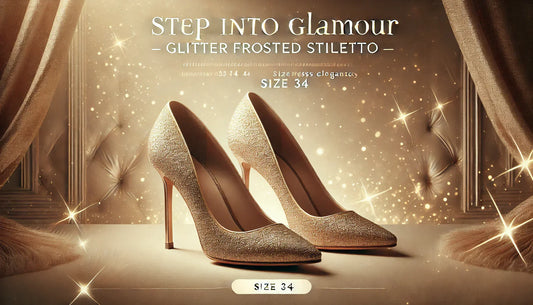 Step into Elegance: The Allure of Shallow Glitter Frosted Stilettos in Gold
