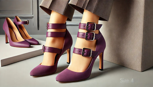 Step into Elegance: The Ultimate Guide to Women’s Plus Size Double Buckle Heel Heels (Size 41, Purple)