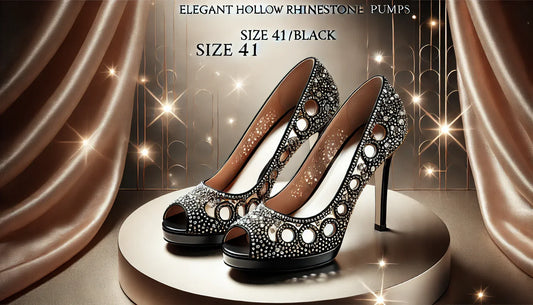 Step into Elegance: The Allure of Hollow Rhinestone Pumps in Black
