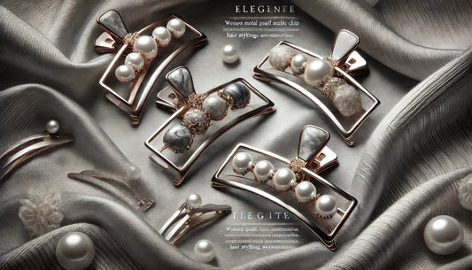 Elegant & Versatile: The Beauty of Women’s Metal Pearl Marble Hair Clips