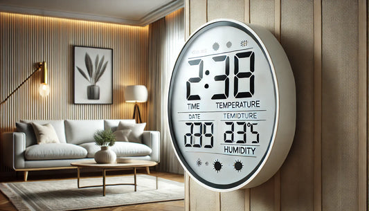 A combination of style, functionality, and modern living is as much as it can be said about Smart LCD Multifunctional Wall Clock with Date, Temperature, and Humidity Display