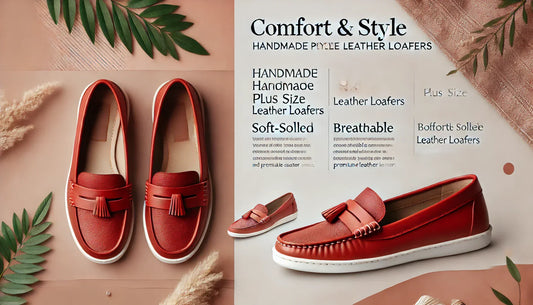 Stylish Comfort: Handmade Plus-Size Leather Loafers for Effortless Everyday Wear