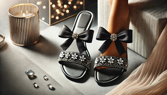Sparkle and Comfort: Women’s Rhinestone Bow Flip-Flops – The Perfect Everyday Sandal